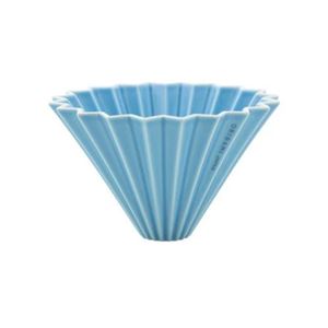 Dripper en céramique Origami M bleu mat - porcelaine japonaise Mino