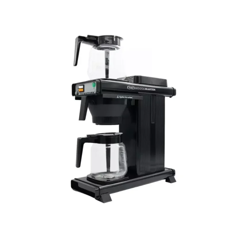 Moccamaster Moccaserver est une cafetière à filtration professionnelle avec une puissance élevée de 2200 W, idéale pour une préparation rapide et de qualité du café.
