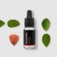 Glass bottle containing 10 ml of 100% natural Ashwagandha essential oil from Pestik with 100% Organic certification.
