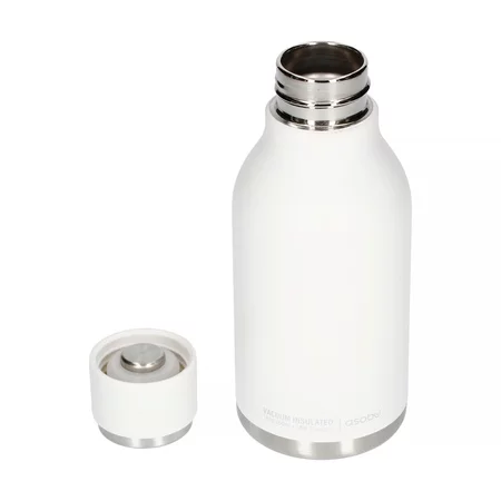 Gourde de voyage blanche Asobu Urban Water Bottle d'une capacité de 460 ml, idéale pour conserver les boissons chaudes et froides.