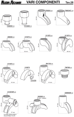 Portafilter-Auslaaf Nuova Ricambi 630085/8, laangen Eenzelauslaaf