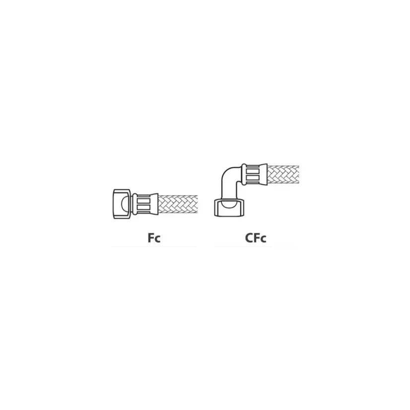 Tuyau d&#39;alimentation en pression Nuova Simonelli FF 3/8" x 3/8" 150 cm 01000113