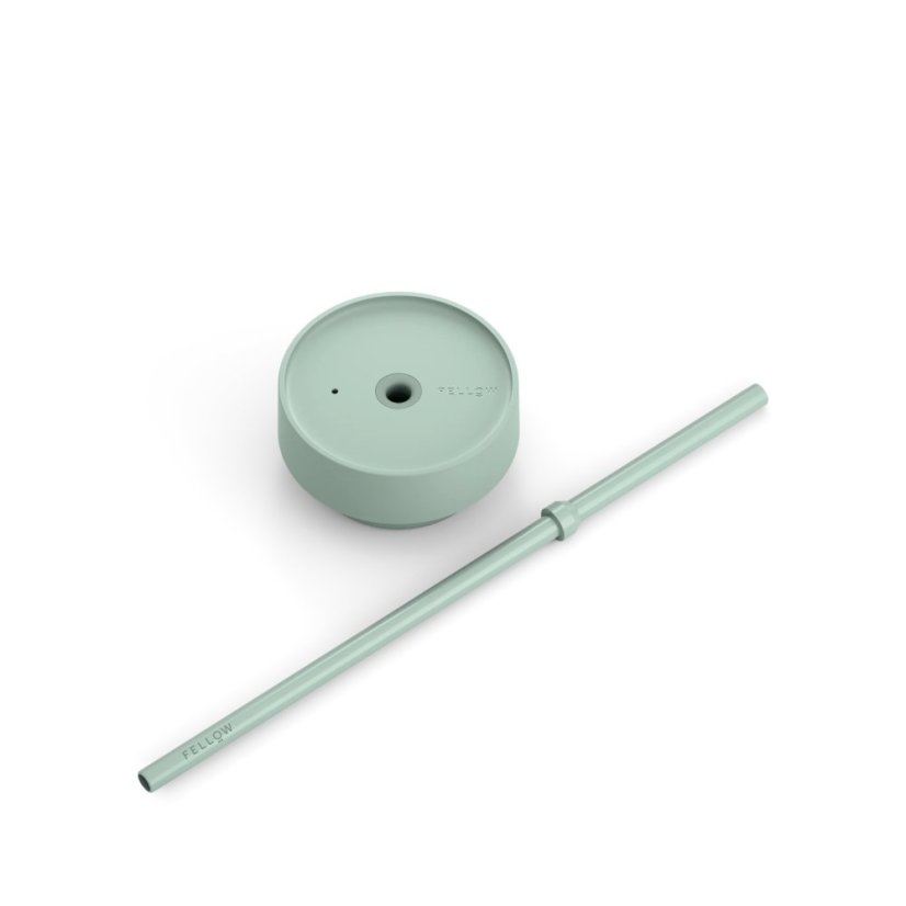 Gobelet isotherme avec paille pour boissons froides en couleur menthe.
