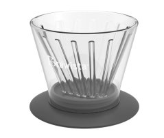 Skleněný dripper Brewista Smart Dripper Flat V, dvoustěnný