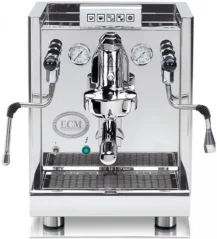 Front view of the ECM Elektronika II Profi home espresso machine