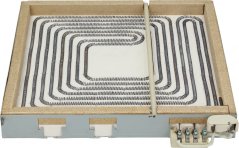 Stralungsheizung 4000 W 400 V, quadratescht Stralungsheizelement mat ziksakfërmegem Heizdraat a véier Schrauwenklemmen