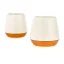 Two white ceramic cups for espresso or ristretto, model Junior, with a capacity of 70 ml.