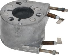 Déiselwechte Kessel aus enger anerer Siicht, ënneschten Deel mat Heizstaang a Metallanschlëss Déiselwechte Kessel aus enger anerer Siicht, ënneschten Deel mat Heizstaang a Metallanschlëss