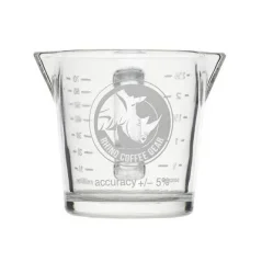 Glasmessbecher für Double Espresso für Baristas von Rhinowares Double Spout Shot Glass