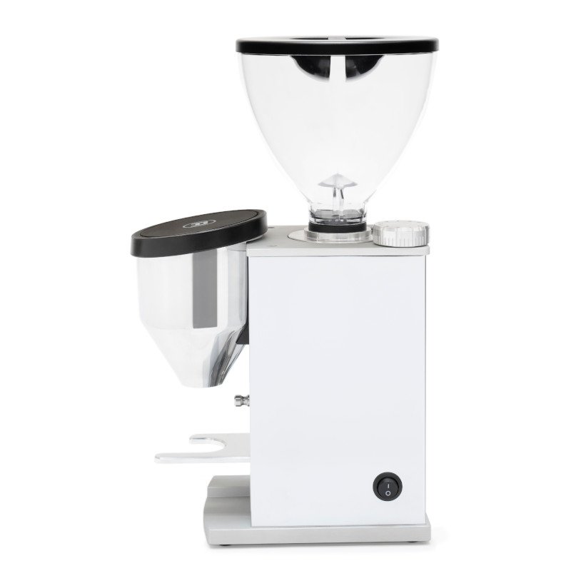 A side view of the Rocket Espresso FAUSTINO 3.1 grinder.