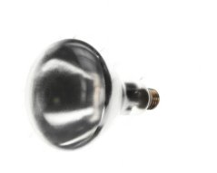 Kloer Glas-Infraroutluucht mat Reflektor, ronn Form mat enger Schraubsockel Kloer Glas-Infraroutluucht mat Reflektor, ronn Form mat enger Schraubsockel