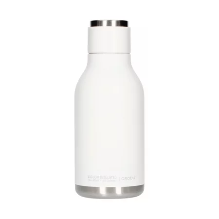 Gourde urbaine Asobu de 460 ml de couleur blanche, idéale pour l'hydratation quotidienne en déplacement. 