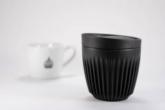 180ml Huskee Charcoal mug with Spa Coffee