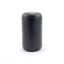 Thermal mug from the front with coffee in the background