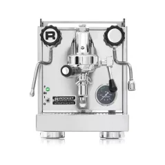 Machine à café expresso manuelle blanche élégante Rocket Appartamento, idéale pour préparer un espresso à la maison.