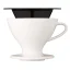 Ceramic coffee dripper Hario W60-02 in white, designed for lovers of quality coffee. Ceramic coffee dripper Hario W60-02 in white, designed for lovers of quality coffee.