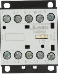 Schütz Lovato BG0910A, wäisse Plastikkierper mat Schraufklemmen fir d'Montage op der Rail