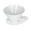 Porteur en plastique blanc Hario V60 One Pour Dripper Mugen, idéal pour préparer du café filtré frais.