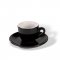 ClubHouse cup and saucer Rosa, 60 ml, black