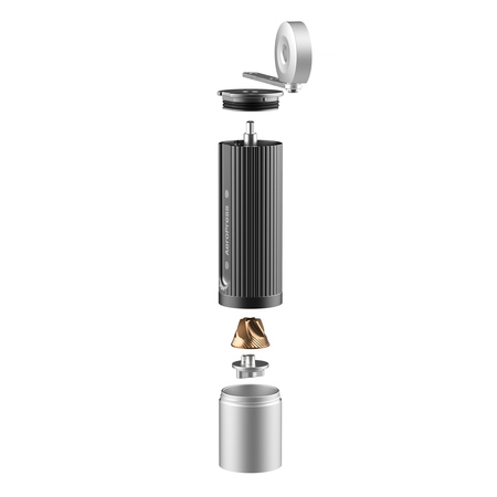 AeroPress Manual Grinder gris - moulin à café manuel avec revêtement en titane