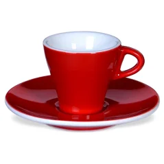 Gardenia cup with saucer, 65 ml, red Gardenia cup with saucer, 65 ml, red