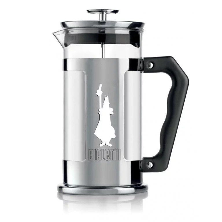 Front view of the Bialetti Preziosa French Press with a 350 ml capacity.