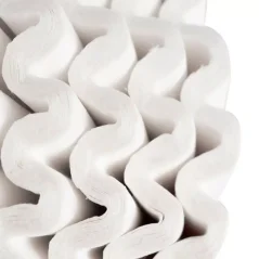 Filtres en papier blancs sur fond blanc.