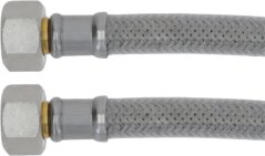 Flexibele geflochtene Schlauch mat Iwwerworfmutteren un béide Enner Flexibele geflochtene Schlauch mat Iwwerworfmutteren un béide Enner