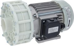 Pompel DIHR 2 HP, elektresch Pompel mat wäissem Plastik-Spiralgehäus, groem Motor a Klemmleist, op Féiss Pompel DIHR 2 HP, elektresch Pompel mat wäissem Plastik-Spiralgehäus, groem Motor a Klemmleist, op Féiss