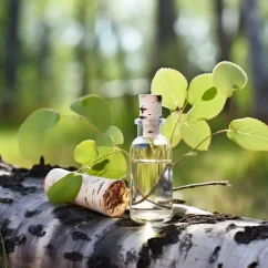 Fläschchen mit 100% natürlichem ätherischen Öl Süße Birke mit Mentholduft, 10 ml. Fläschchen mit 100% natürlichem ätherischen Öl Süße Birke mit Mentholduft, 10 ml.