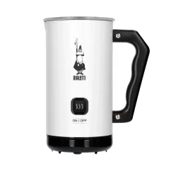Witte Bialetti MKF02 Bianco melkopschuimer voor het bereiden van cappuccino.