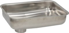 Entreetrichter FAMA-SIRMAN, eng flaach Inox-rechteckeg Schuel mat engem Ausgang ënnen. Entreetrichter FAMA-SIRMAN, eng flaach Inox-rechteckeg Schuel mat engem Ausgang ënnen.