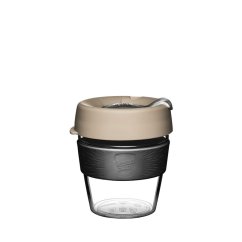 KeepCup Original Clear Milk S 227 ml in light color, made of plastic, ideal for travel.