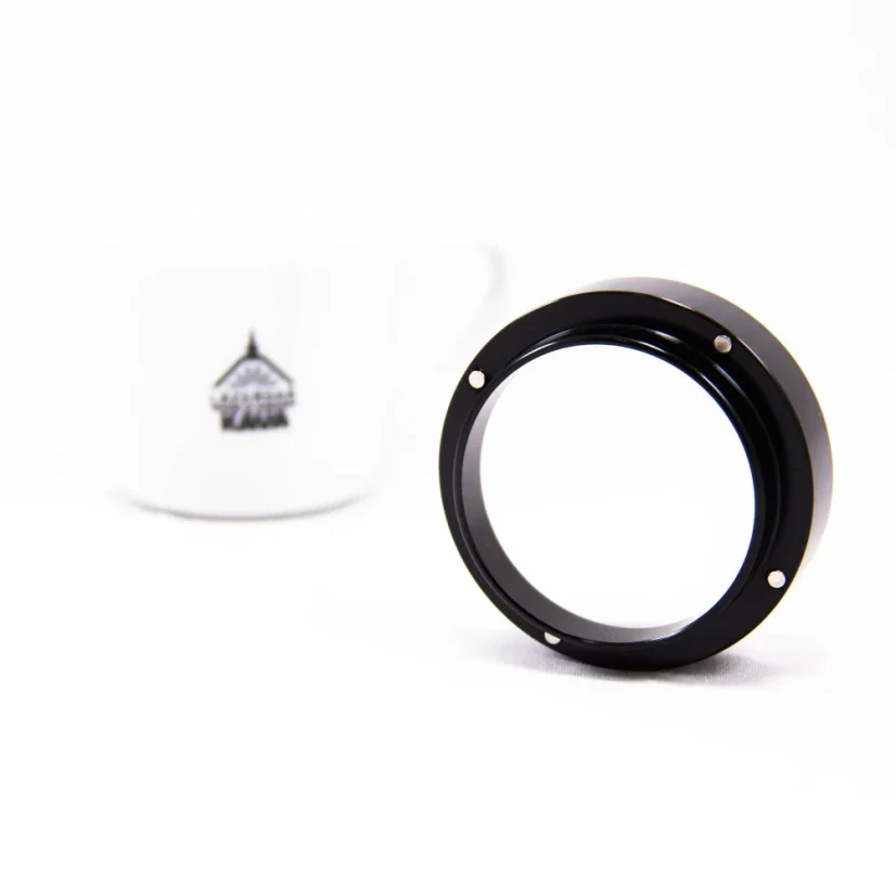 Distributeur de dosage en acier inoxydable de 53 mm de diamètre en couleur noire.
