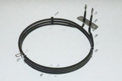 Rond Uewen-Heizelement mat dräi konzentreschen Schleeften a zwee Fändelkontakter op engem Montagehalter. Rond Uewen-Heizelement mat dräi konzentreschen Schleeften a zwee Fändelkontakter op engem Montagehalter.