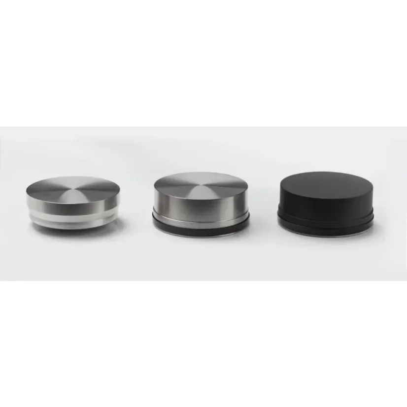 Tamper automático para café Puqpress Q2 de 53 mm de diámetro en un elegante color negro.