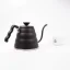 Black gooseneck kettle Hario Buono with a 1.2-liter capacity, suitable for use on ceramic hobs. Black gooseneck kettle Hario Buono with a 1.2-liter capacity, suitable for use on ceramic hobs.