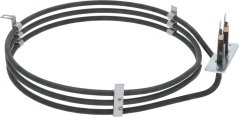 Heizelement 3000W 230V, ronn Spiral aus dräi Windungen mat enger Montageklamm an zwee Uschlossstëft. Heizelement 3000W 230V, ronn Spiral aus dräi Windungen mat enger Montageklamm an zwee Uschlossstëft.