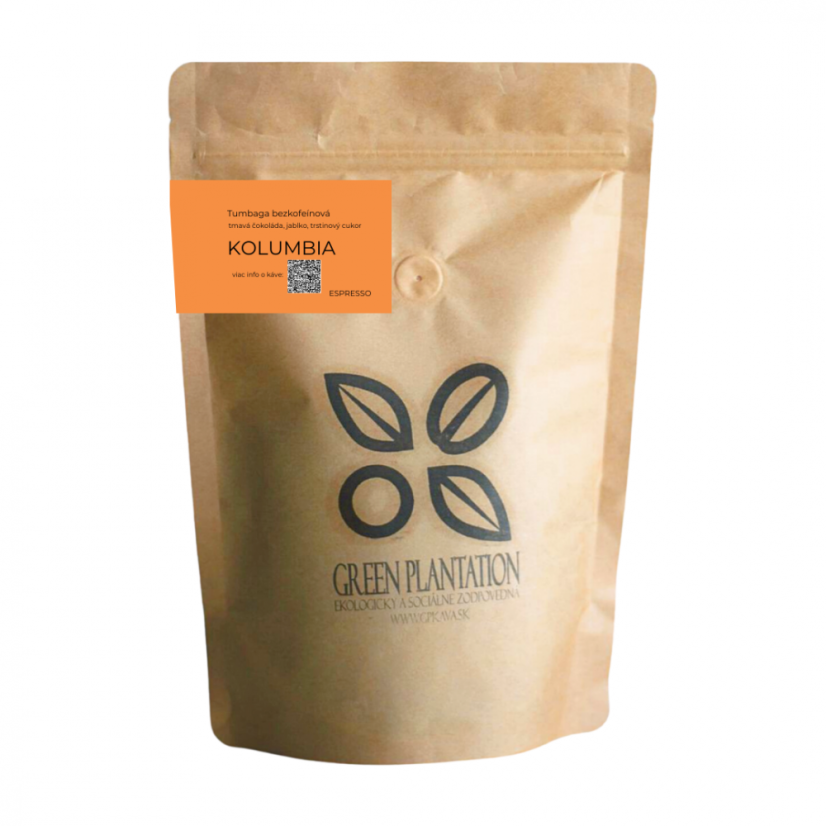 Kolumbia Tumbaga bezkofeínová proces cez cukrovú trstinu - Balení: 250 g