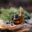 Glass bottle with 100% natural Juniper essential oil with a volume of 10 ml, which has relaxing properties.