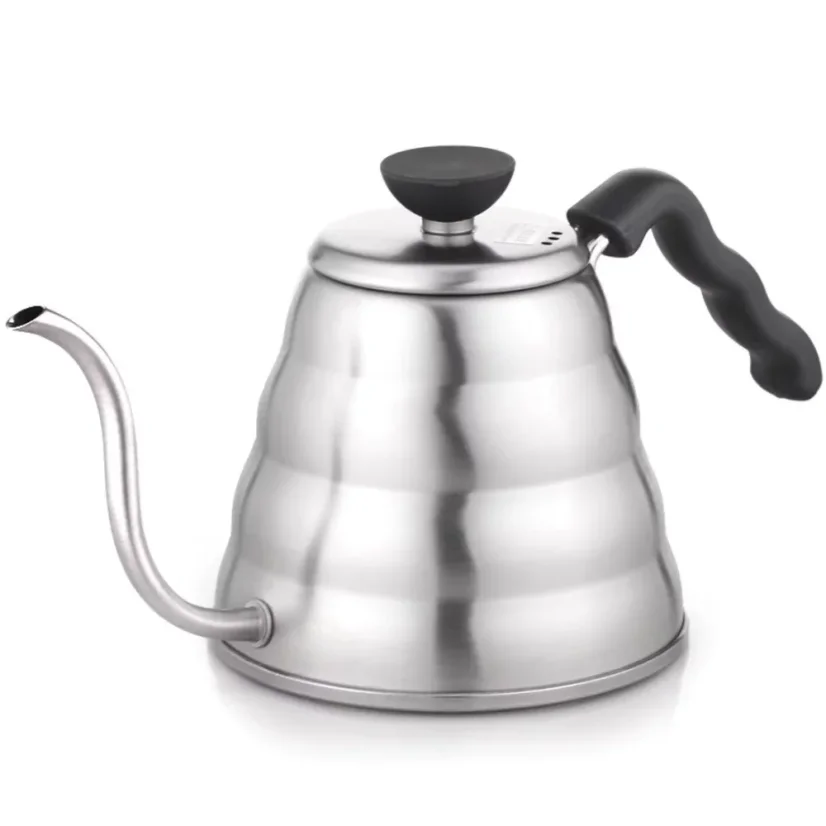 Hario Buono silver kettle 1.2L on a white background