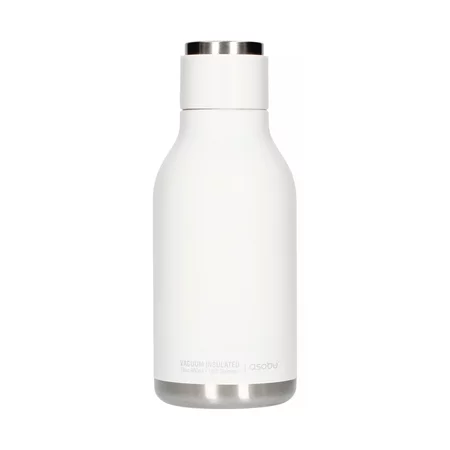 Thermobecher Asobu Urban Water Bottle mit einem Volumen von 460 ml in Weiß, geeignet für tägliche Hydration unterwegs.
