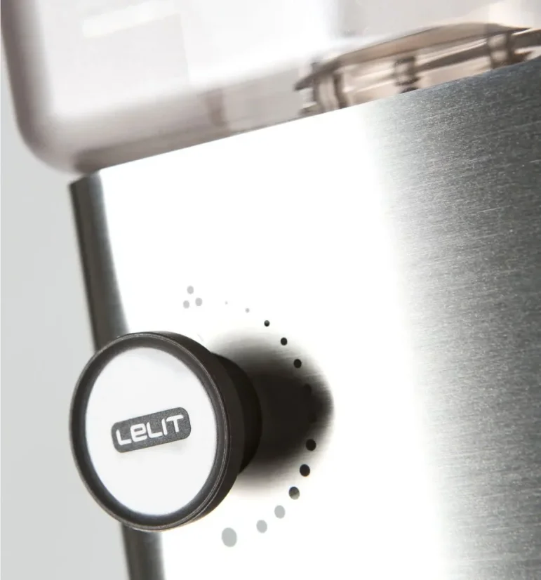 Stainless steel home lever espresso machine Lelit Kate PL82T.
