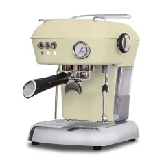 Home lever espresso machine Ascaso Dream ONE in Sweet Cream color with thermoblock for optimal temperature regulation.