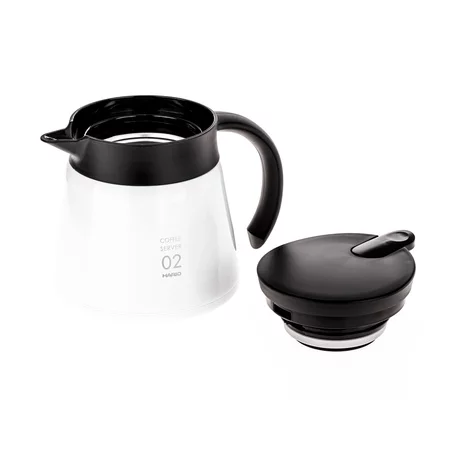Kavinė Hario Insulated Server V60-02 su nerūdijančio plieno korpusu ir 600 ml talpa baltos spalvos.