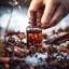 Glass bottle with 10 ml of 100% natural clove essential oil with a spicy aroma.
