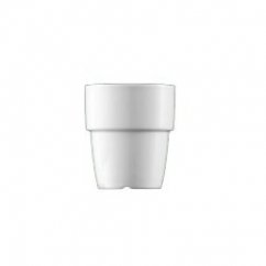 biely šálkový pohár na cappuccino
