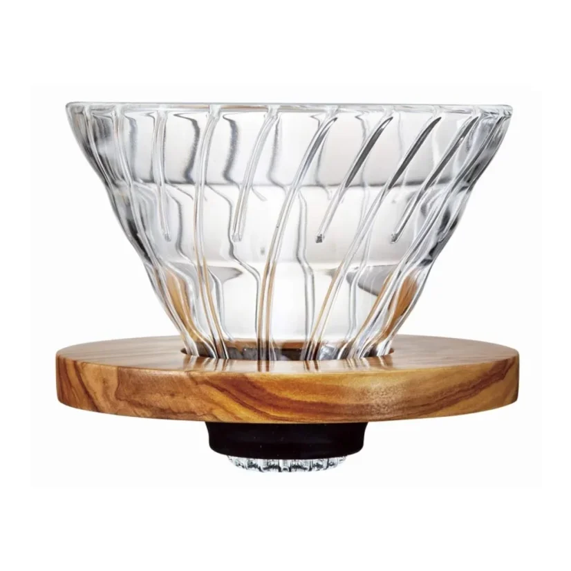 Hario V60-02 skleněný dripper Olive VDG-02-OV