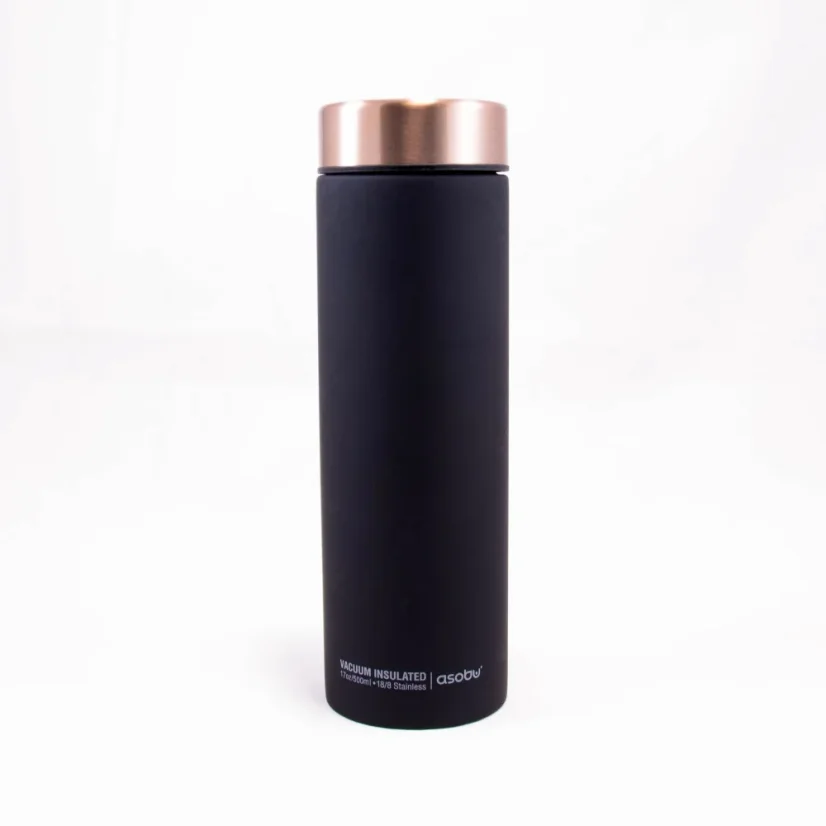 Asobu Le Baton copper-colored travel mug with a capacity of 500 ml, ideal for travel.