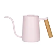Timemore Fish Youth pink gooseneck kettle 0.7 l with wooden handle